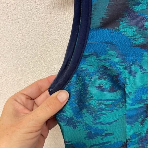 'Devil May Wear' Blue & Green Sleeveless Dress Sz Large - Picture 5 of 5